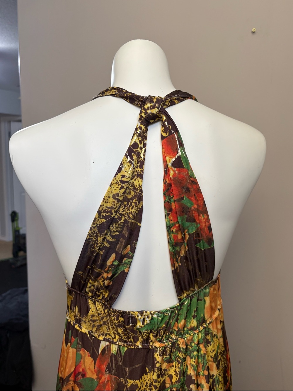 Floral Halter maxi Dress - size S - Picture 5 of 7